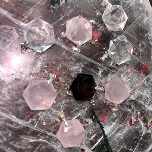 Hexagon 6 sided star crystal pendants